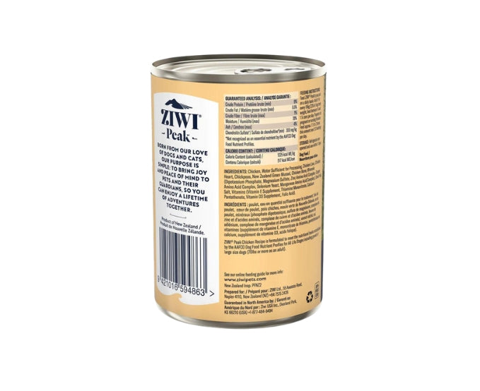Ziwi Peak Canned Dog Food Free-Range Chicken Flavour