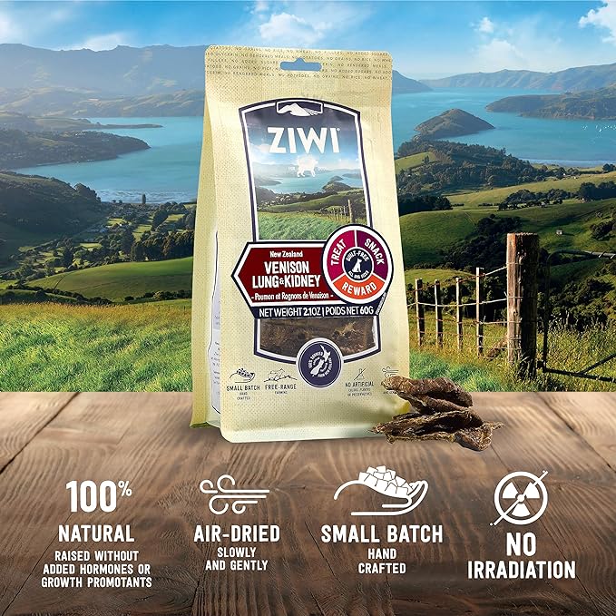 Ziwi Peak Treats Dog Venison Lung and Kidney Pouch