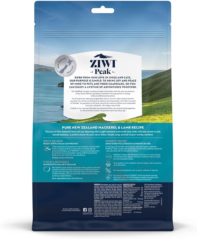 Ziwi Peak Air-Dried Mackerel & Lamb Recipe Cat Food