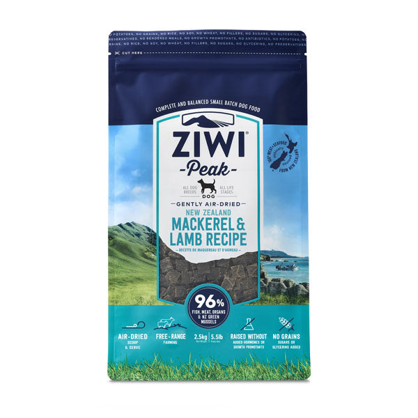Ziwi Peak Air Dried Dog Food Mackerel & Lamb Flavour