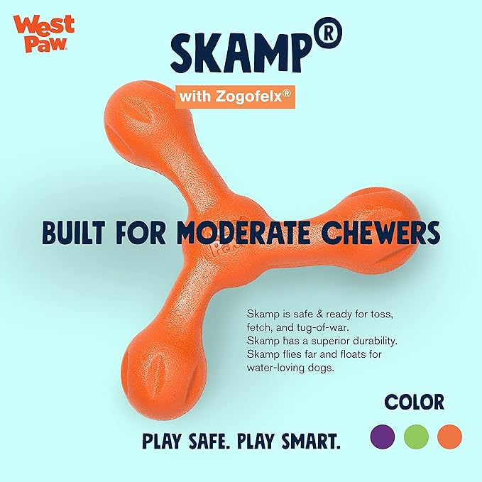 West Paw Zogoflex Echo Collection Skamp Fetch Dog Toy