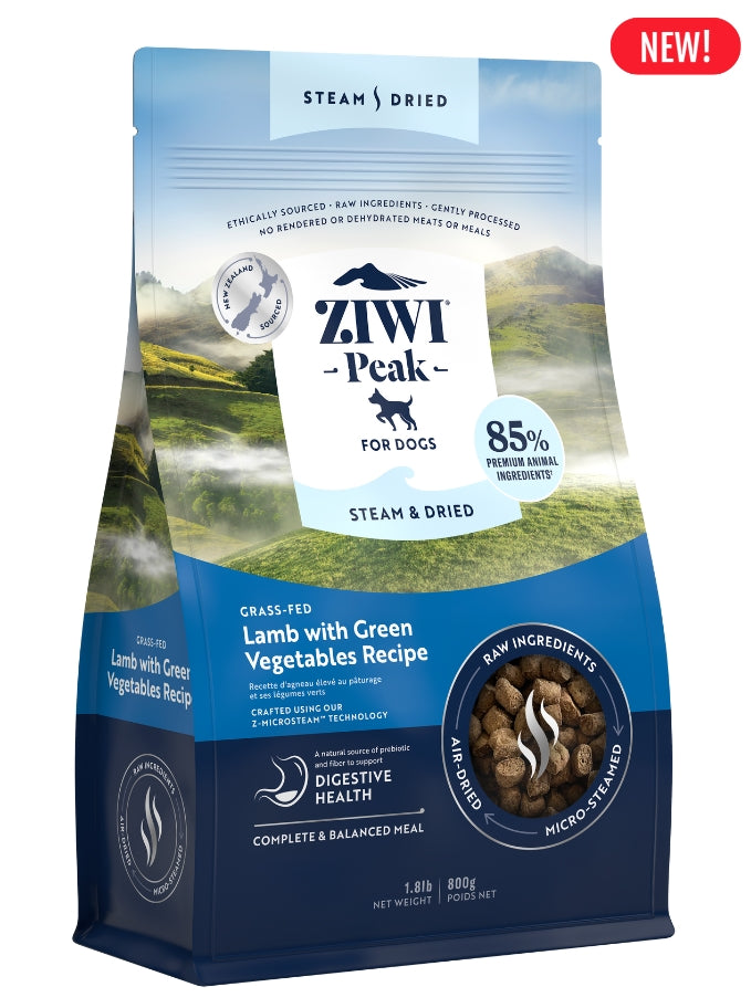 ZIWI Peak Steam & Dried Dog Food - Grass-fed Lamb & Vegetables