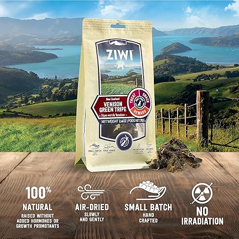يمضغ الكلب Ziwi Air-Dried Venison Green Tripe