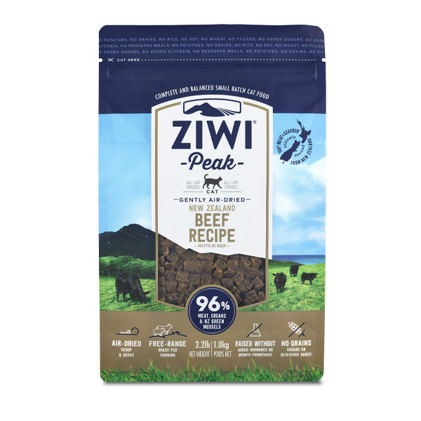 طعام القطط باللحم البقري Ziwi Peak المجفف بالهواء
