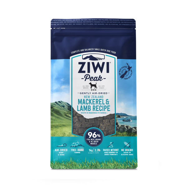 Ziwi Peak Air Dried Dog Food Mackerel & Lamb Flavour